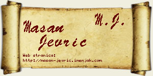 Mašan Jevrić vizit kartica